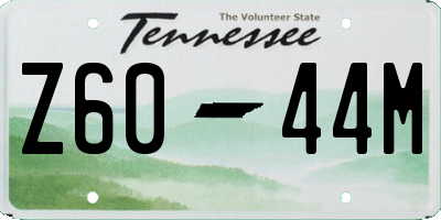 TN license plate Z6044M