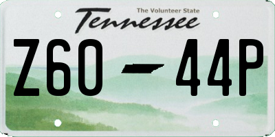 TN license plate Z6044P