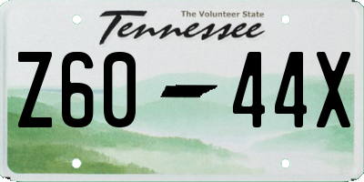 TN license plate Z6044X