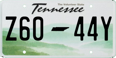 TN license plate Z6044Y