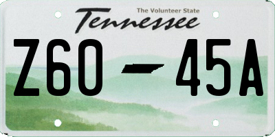 TN license plate Z6045A