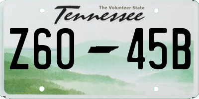 TN license plate Z6045B