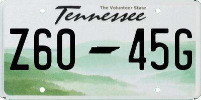 TN license plate Z6045G