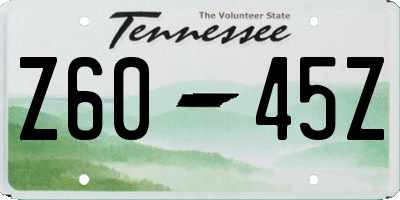 TN license plate Z6045Z