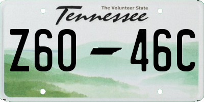 TN license plate Z6046C