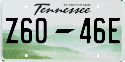 TN license plate Z6046E
