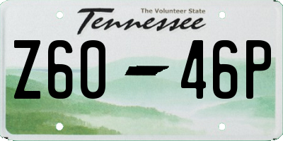 TN license plate Z6046P