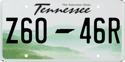 TN license plate Z6046R