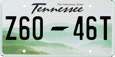 TN license plate Z6046T