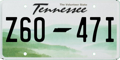 TN license plate Z6047I