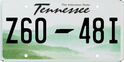 TN license plate Z6048I
