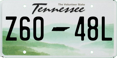 TN license plate Z6048L