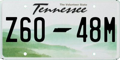 TN license plate Z6048M