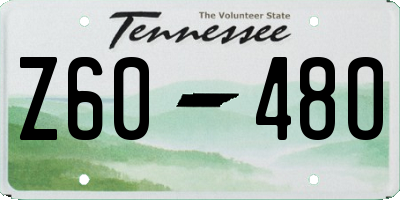 TN license plate Z6048O