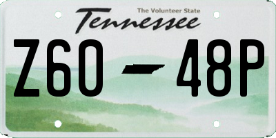 TN license plate Z6048P