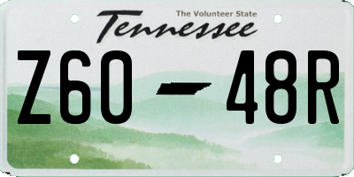 TN license plate Z6048R
