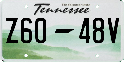 TN license plate Z6048V