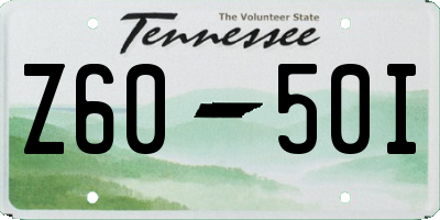 TN license plate Z6050I