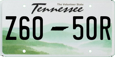 TN license plate Z6050R