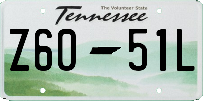 TN license plate Z6051L