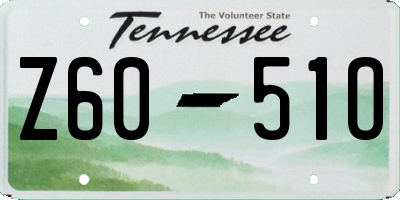 TN license plate Z6051O