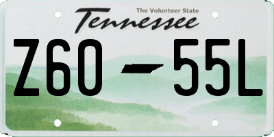 TN license plate Z6055L