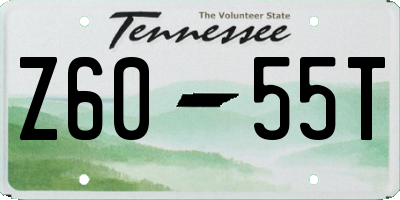 TN license plate Z6055T