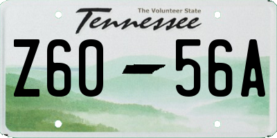 TN license plate Z6056A