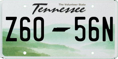 TN license plate Z6056N