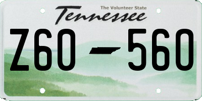 TN license plate Z6056O