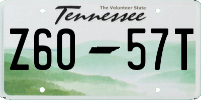 TN license plate Z6057T