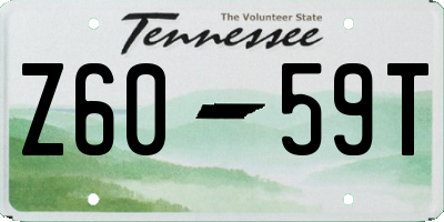 TN license plate Z6059T