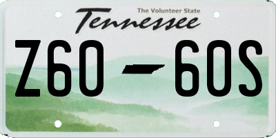 TN license plate Z6060S