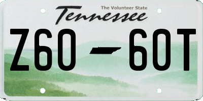 TN license plate Z6060T