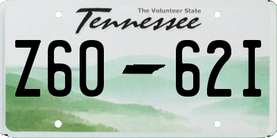 TN license plate Z6062I