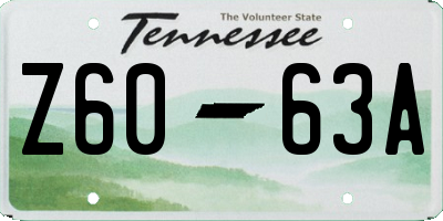 TN license plate Z6063A