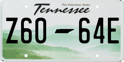 TN license plate Z6064E