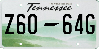 TN license plate Z6064G