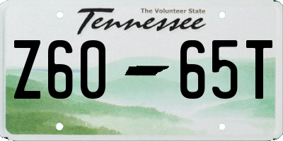 TN license plate Z6065T