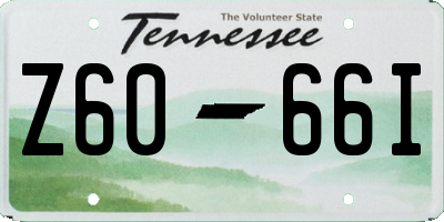 TN license plate Z6066I