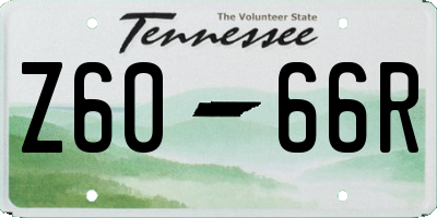 TN license plate Z6066R