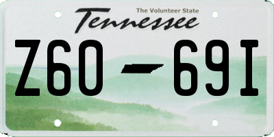 TN license plate Z6069I