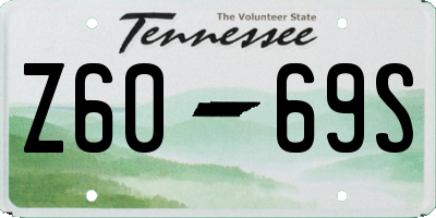 TN license plate Z6069S