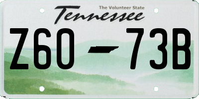 TN license plate Z6073B
