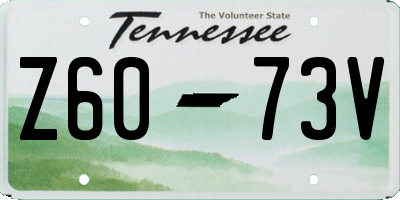 TN license plate Z6073V