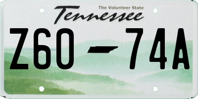 TN license plate Z6074A