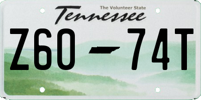 TN license plate Z6074T