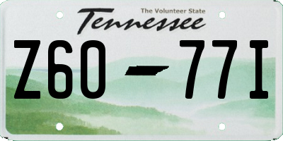 TN license plate Z6077I