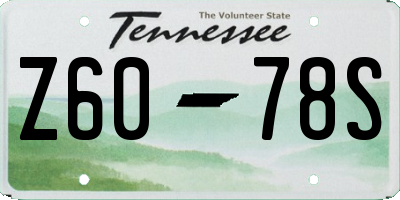 TN license plate Z6078S