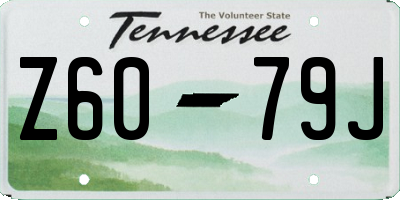 TN license plate Z6079J